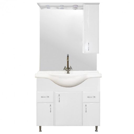 Bianca Plus 85 komplett fürdőszoba bútor magasfényű fehér